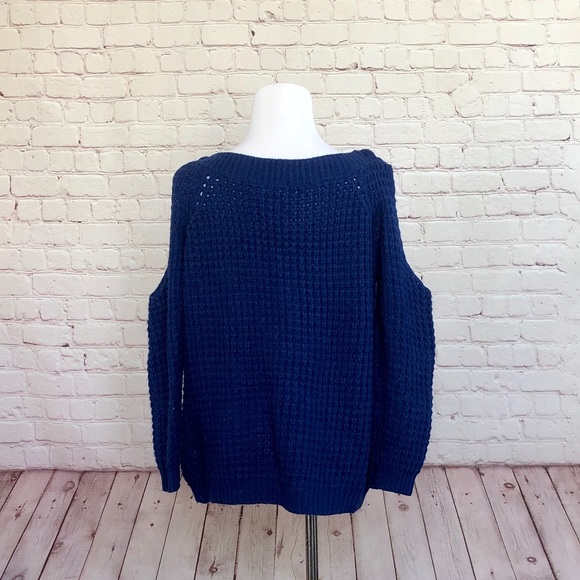 Foreign Exchange Cold Shoulder Sweater - Picture 8 of 8